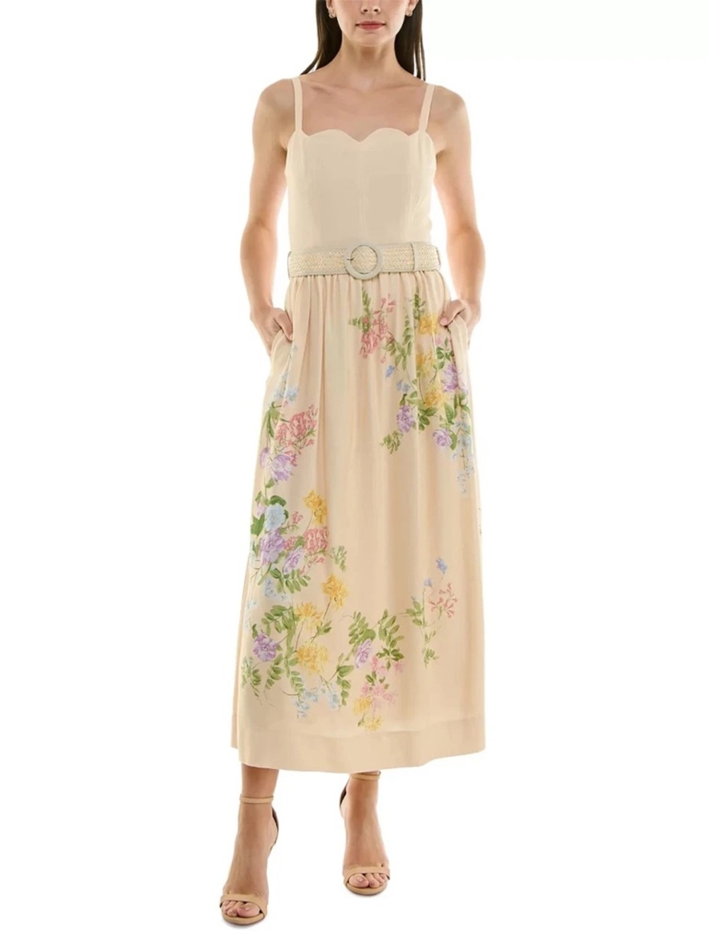 Taylor
Women's Floral-Print Belted Fit & Flare Dress